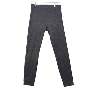 Floral Lace Lined Leggings High‎ Rise Stretch Y2K Vintage Laced Up Coquette Vamp